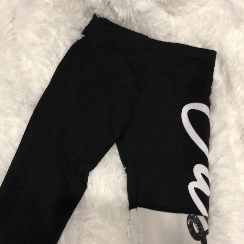 Girl’s JUSTICE Active black/white/gray leggings. Sz 12 - Picture 5 of 6